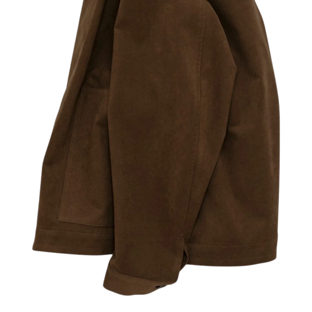 Still By Hand - Synthetic Leather Short Blouson - Brown Jakke STILL BY HAND 