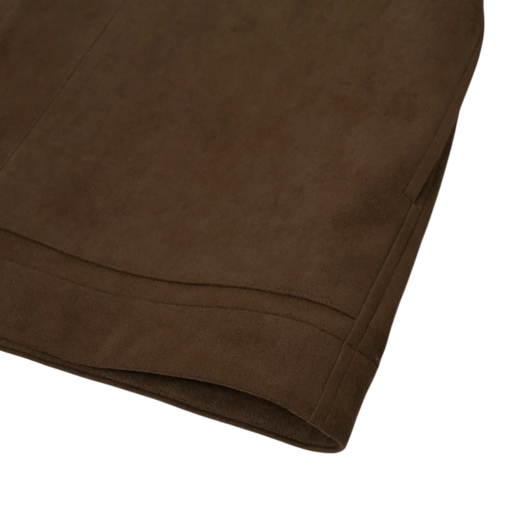 Still By Hand - Synthetic Leather Short Blouson - Brown Jakke STILL BY HAND 