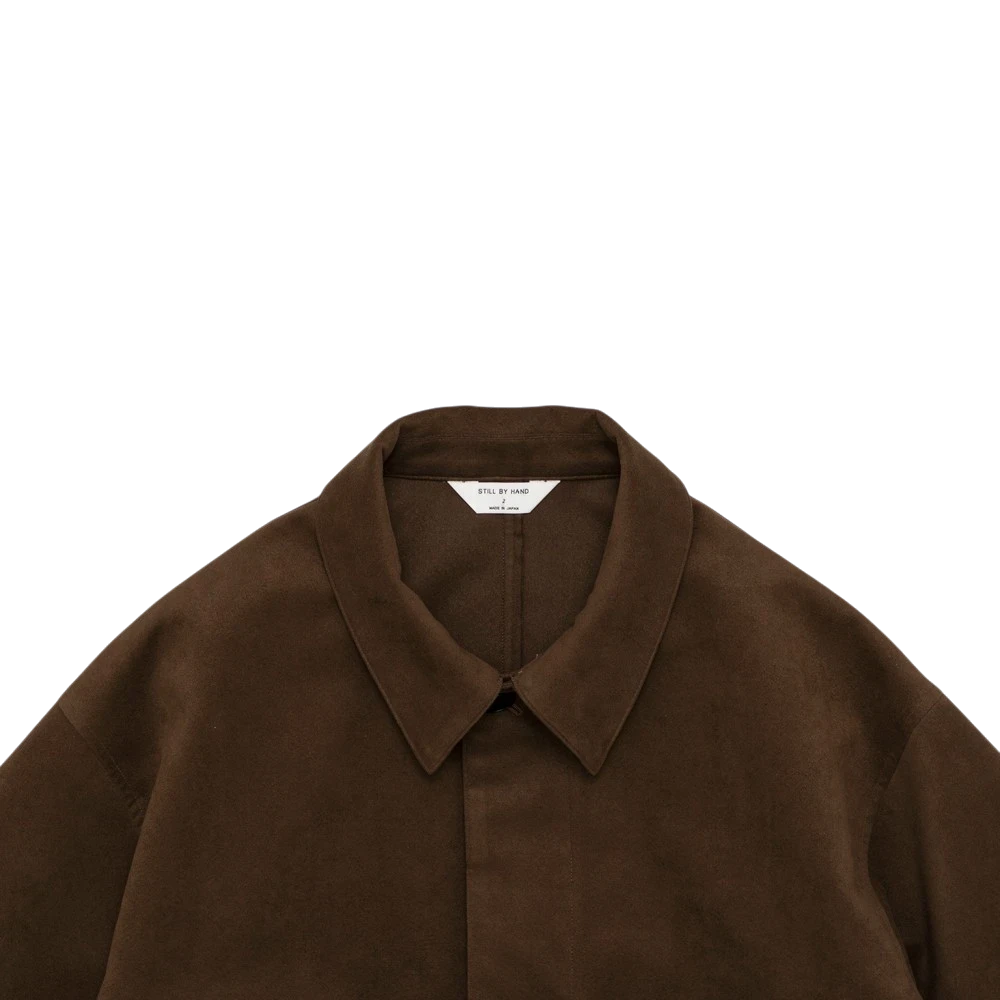 Still By Hand - Synthetic Leather Short Blouson - Brown Jakke STILL BY HAND 