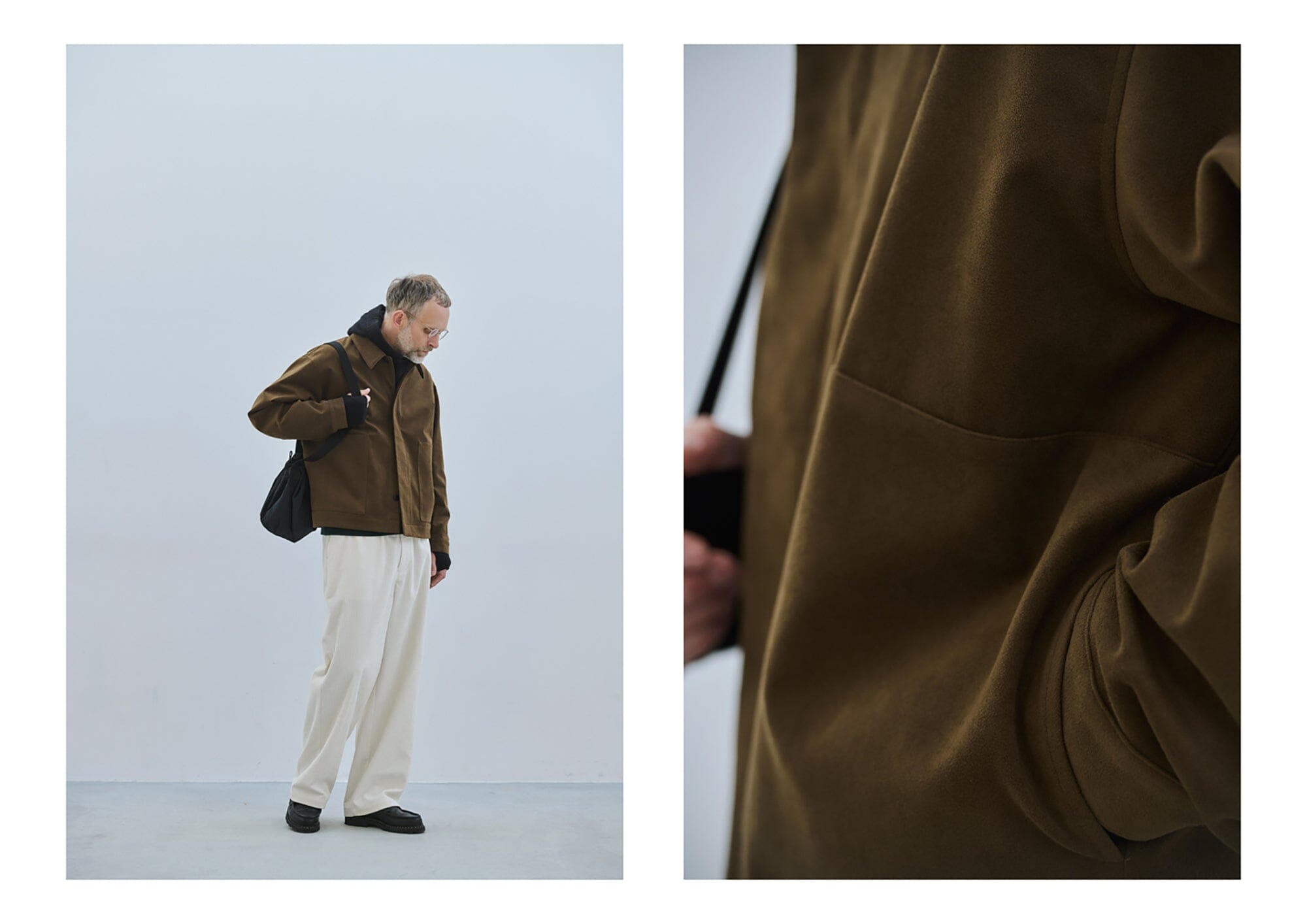 Still By Hand - Synthetic Leather Short Blouson - Brown Jakke STILL BY HAND 