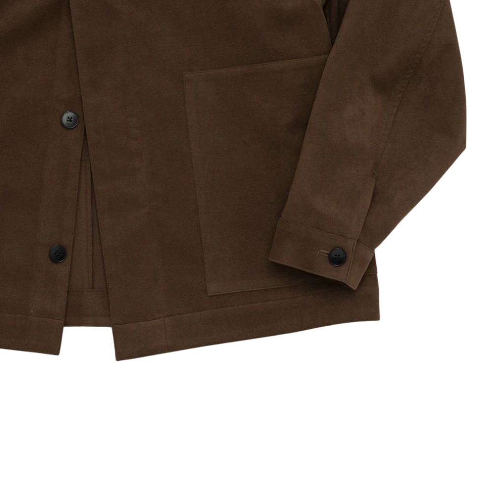 Still By Hand - Synthetic Leather Short Blouson - Brown Jakke STILL BY HAND 