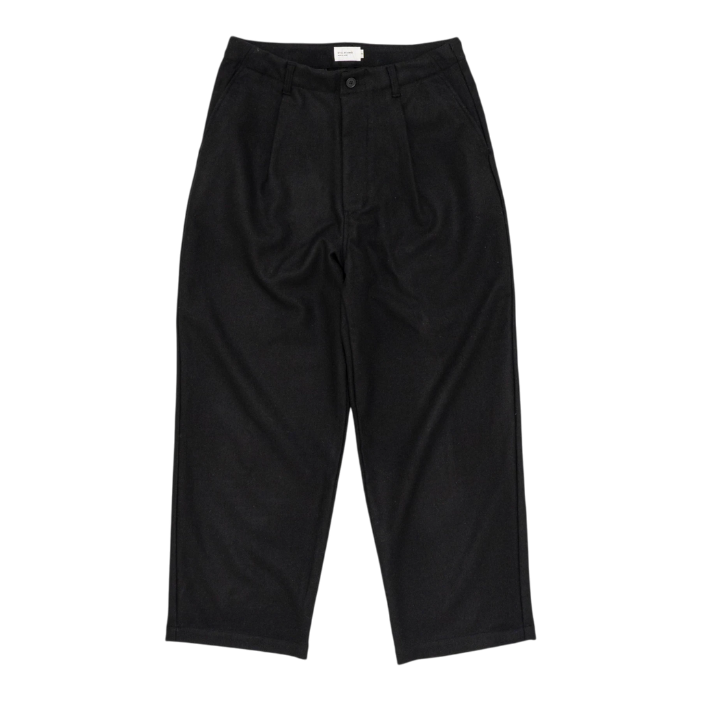 Still By Hand - W/N Wide Pants - Black Bukse STILL BY HAND 