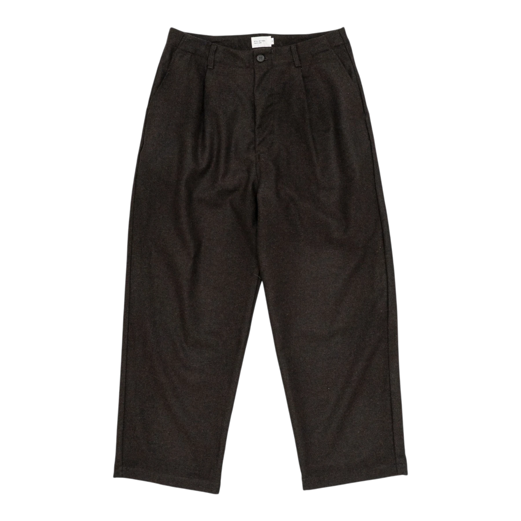 Still By Hand - W/N Wide Pants - Dark Brown Bukse STILL BY HAND 