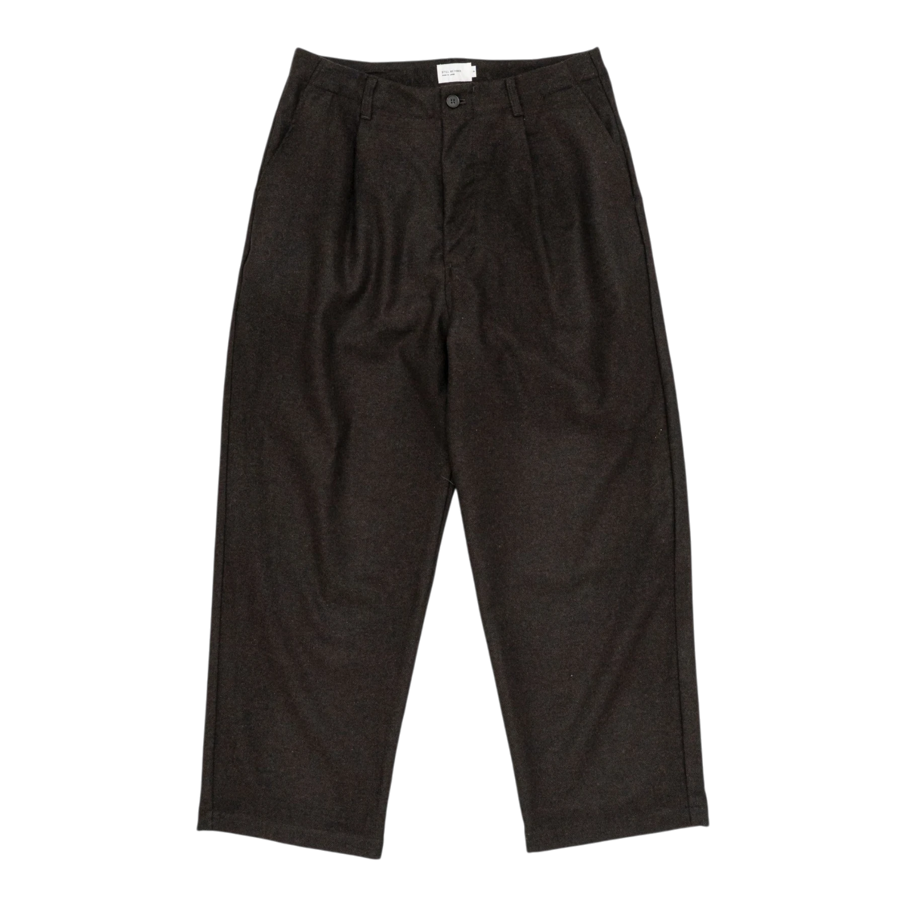 Still By Hand - W/N Wide Pants - Dark Brown Bukse STILL BY HAND 