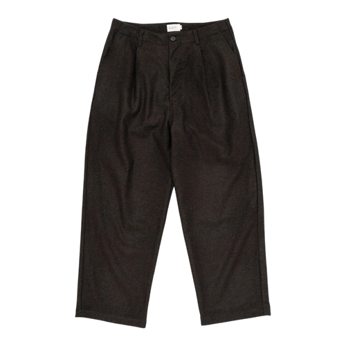 Still By Hand - W/N Wide Pants - Dark Brown Bukse STILL BY HAND 