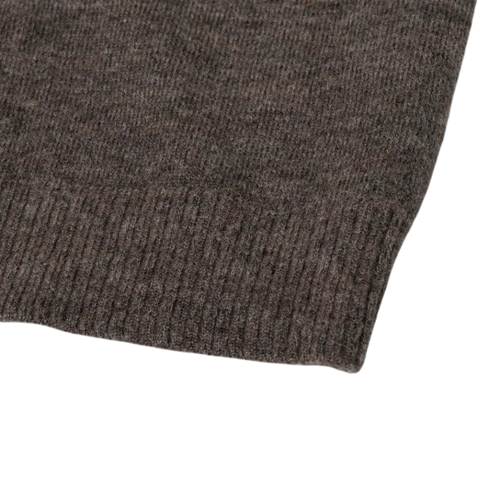 Still By Hand - Wool Mohair 10G Pullover - Ash Brown Genser STILL BY HAND 