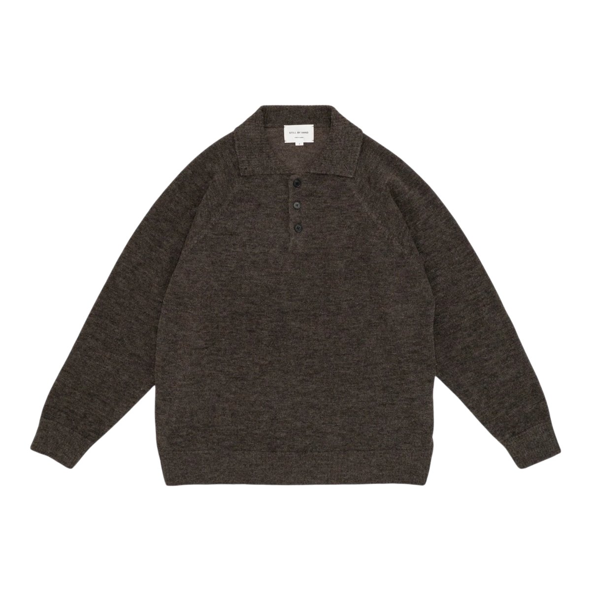 Still By Hand - Wool Mohair 10G Pullover - Ash Brown Genser STILL BY HAND 