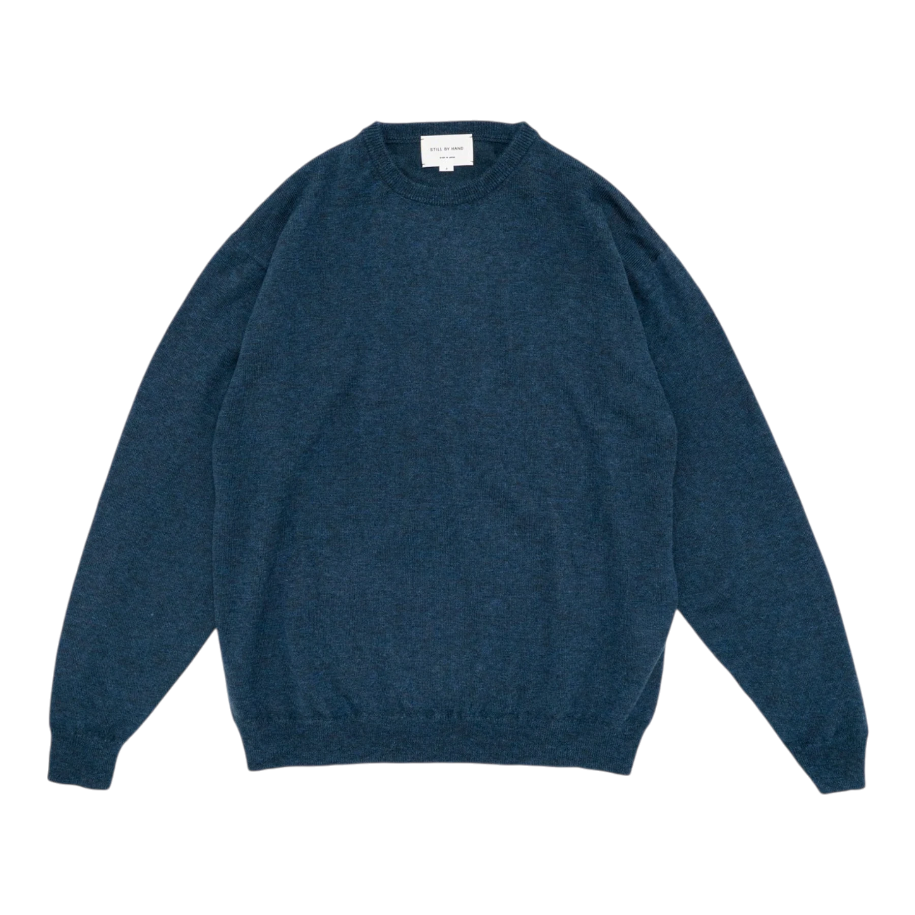 Still By Hand - Wool Mohair 12G Pullover - Dusty Blue Genser STILL BY HAND 