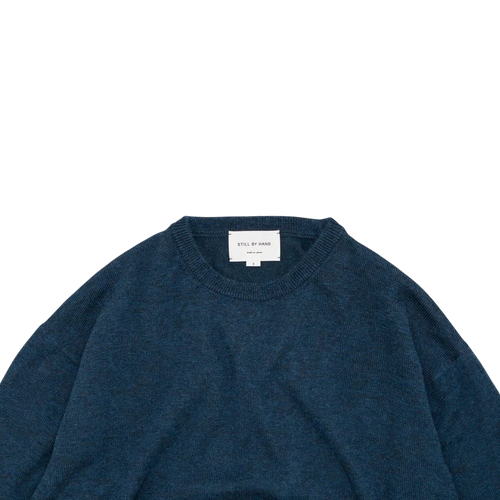 Still By Hand - Wool Mohair 12G Pullover - Dusty Blue Genser STILL BY HAND 
