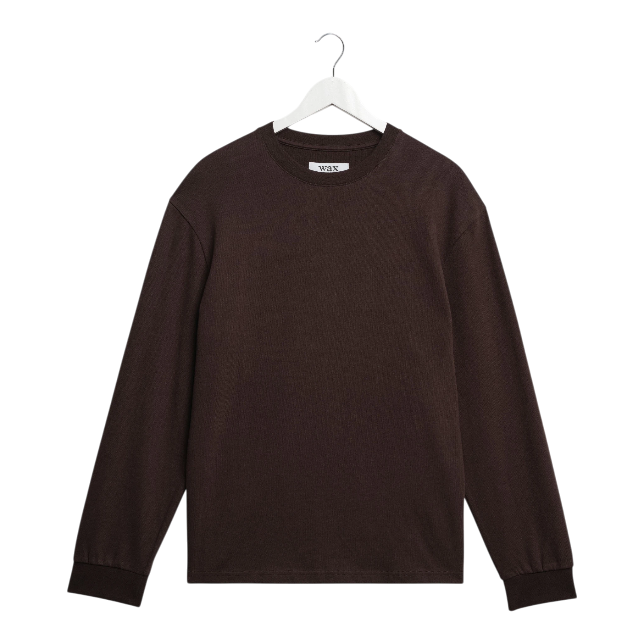 Wax London - Hayden L/S Tee - Dark Brown T-skjorte Wax London 