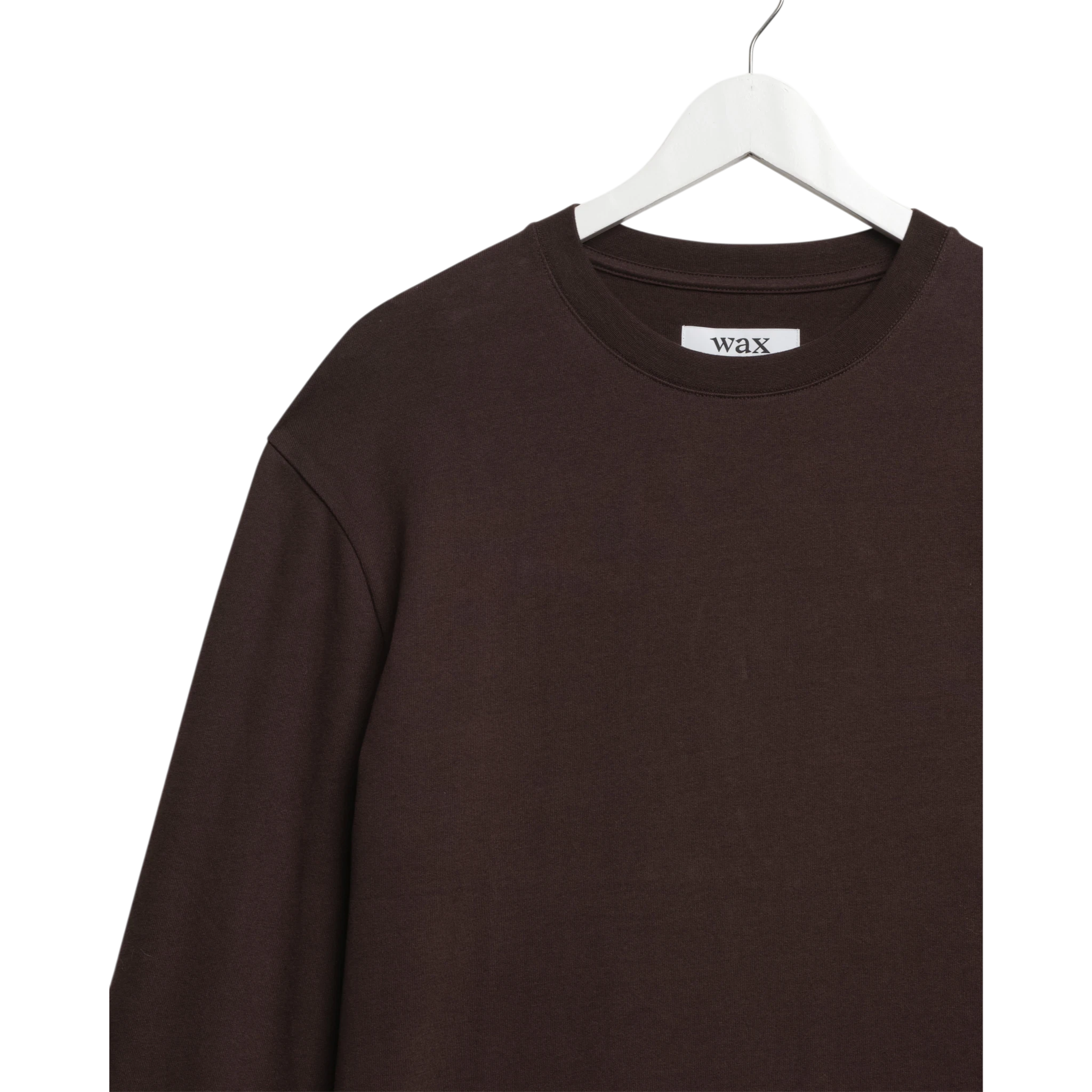 Wax London - Hayden L/S Tee - Dark Brown T-skjorte Wax London 