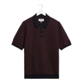 Wax London - Naples Ss Polo Mini Geo - Brown / Navy T-skjorte Wax London 