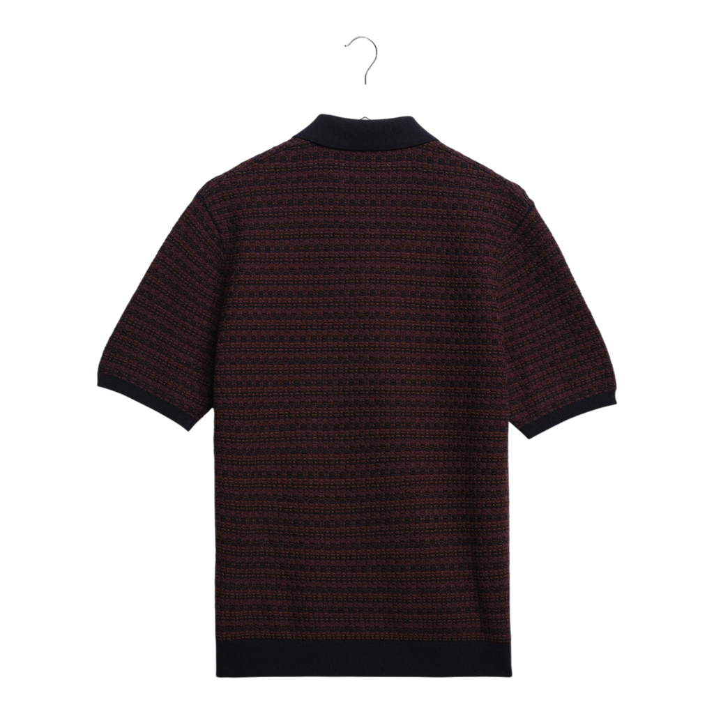 Wax London - Naples Ss Polo Mini Geo - Brown / Navy T-skjorte Wax London 