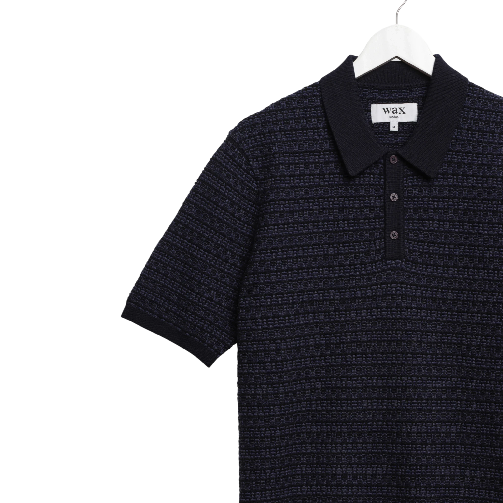 Wax London - Naples Ss Polo Mini Geo - Navy T-skjorte Wax London 
