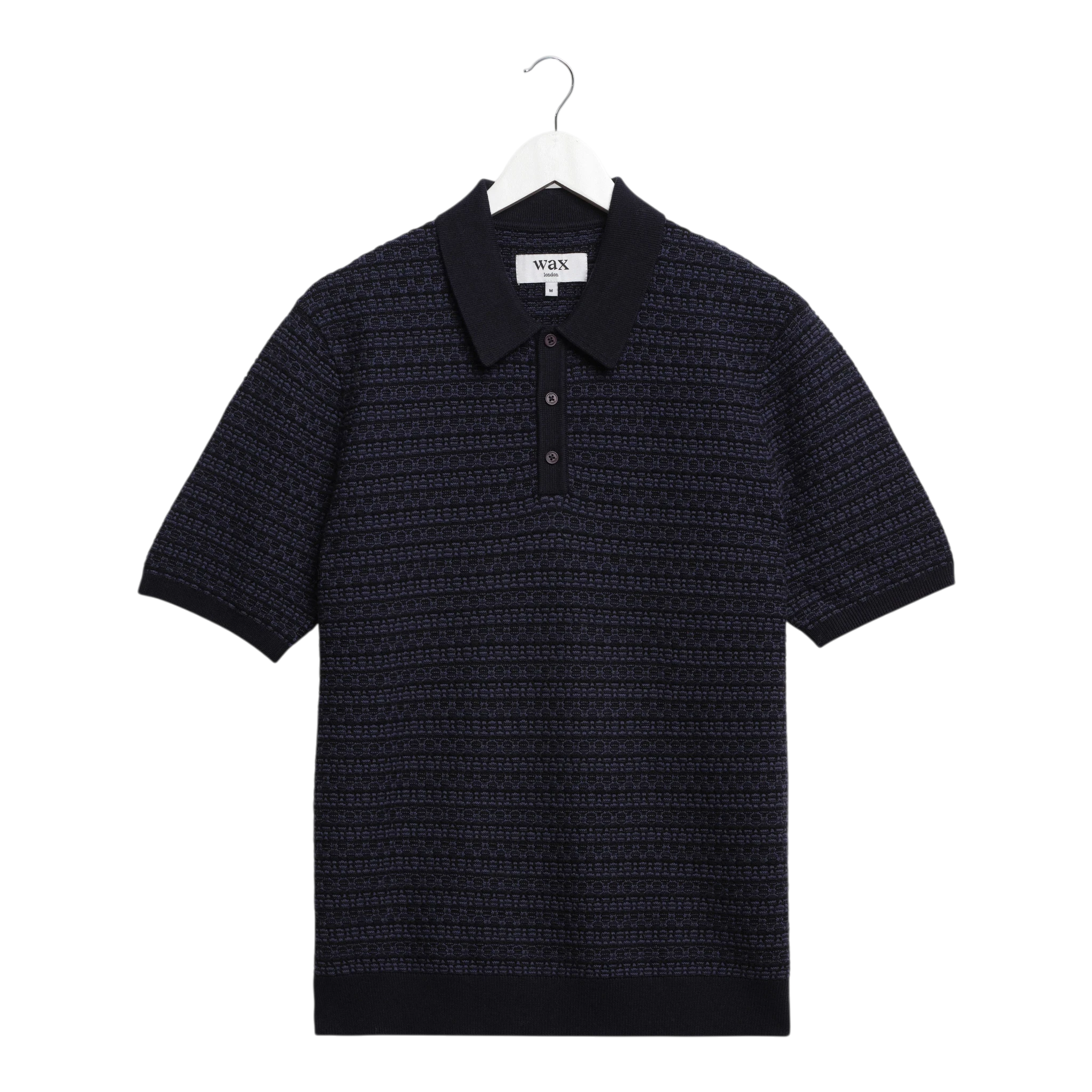 Wax London - Naples Ss Polo Mini Geo - Navy T-skjorte Wax London 