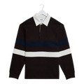 Wax London - Rowhill Rugby Loopback - Brown / Navy Genser Wax London 