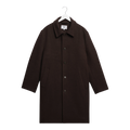 Wax London - Stan Coat Plain Wool - Dark Brown Jakke Wax London 