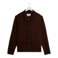 Wax London - Tristan L/S Polo Rib Check - Brown Genser Wax London 