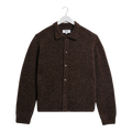 Wax London - Tristan L/S Polo Rib Check - Brown Genser Wax London 