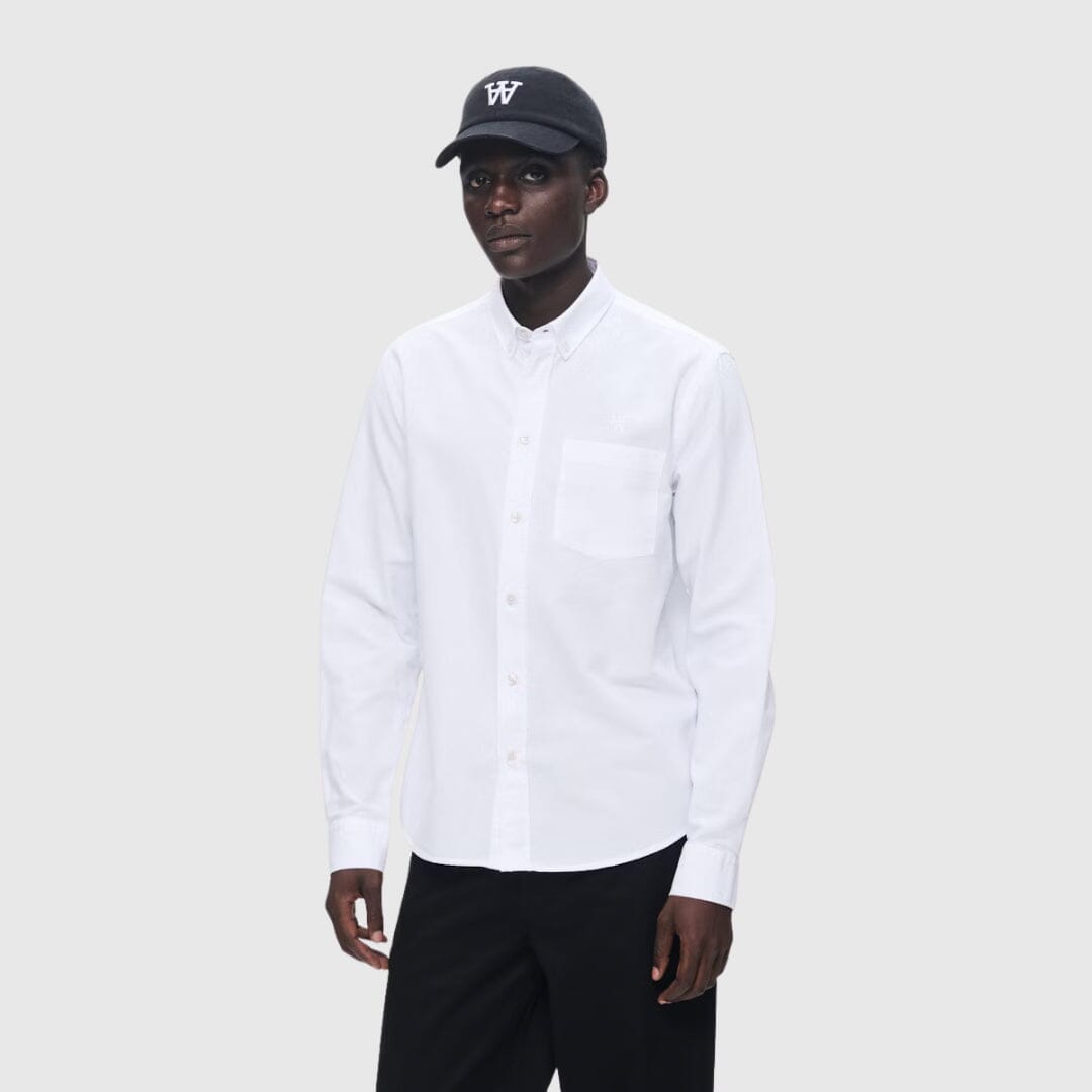 Wood Wood AA Adam Shirt - Bright White Shirt Wood Wood 