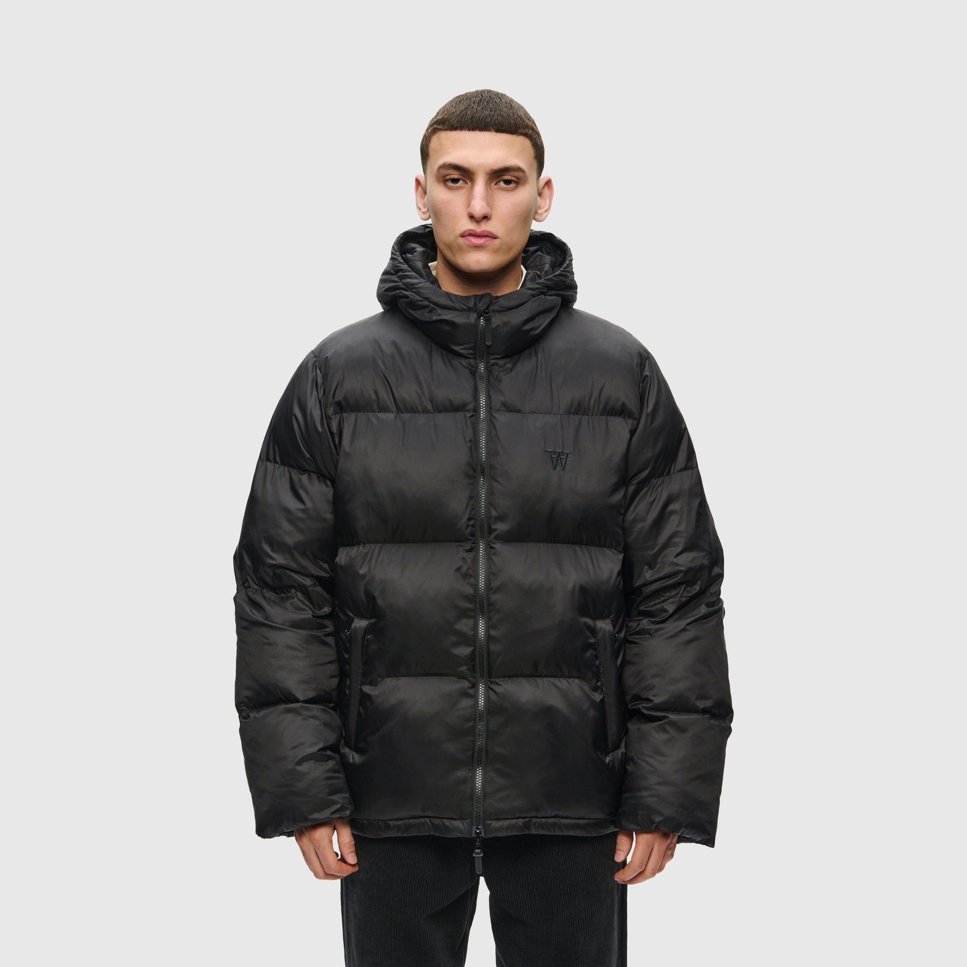 Wood Wood AA Claus Puffer Jacket - Black Jacket Wood Wood 