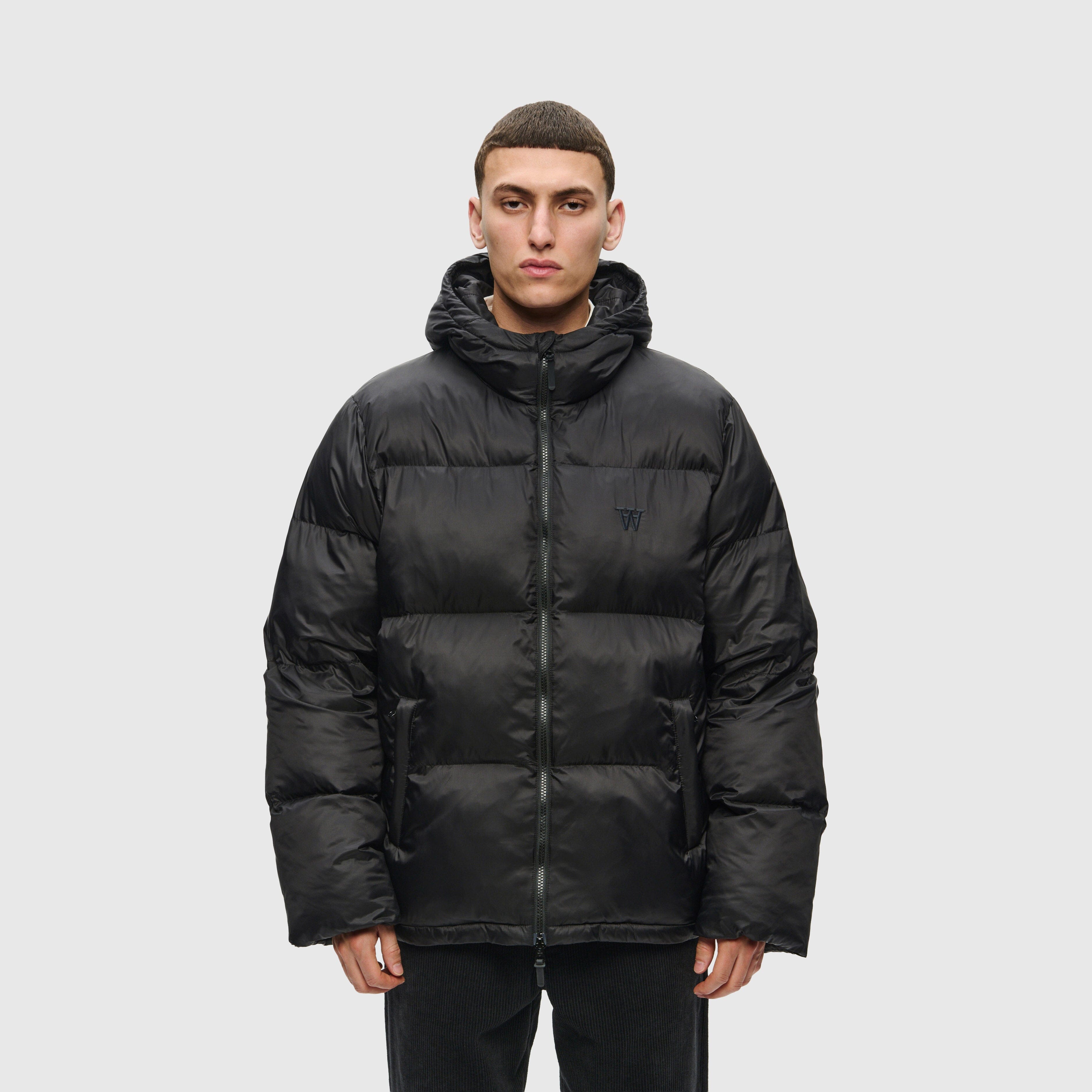 Wood Wood AA Claus Puffer Jacket - Black Jacket Wood Wood 