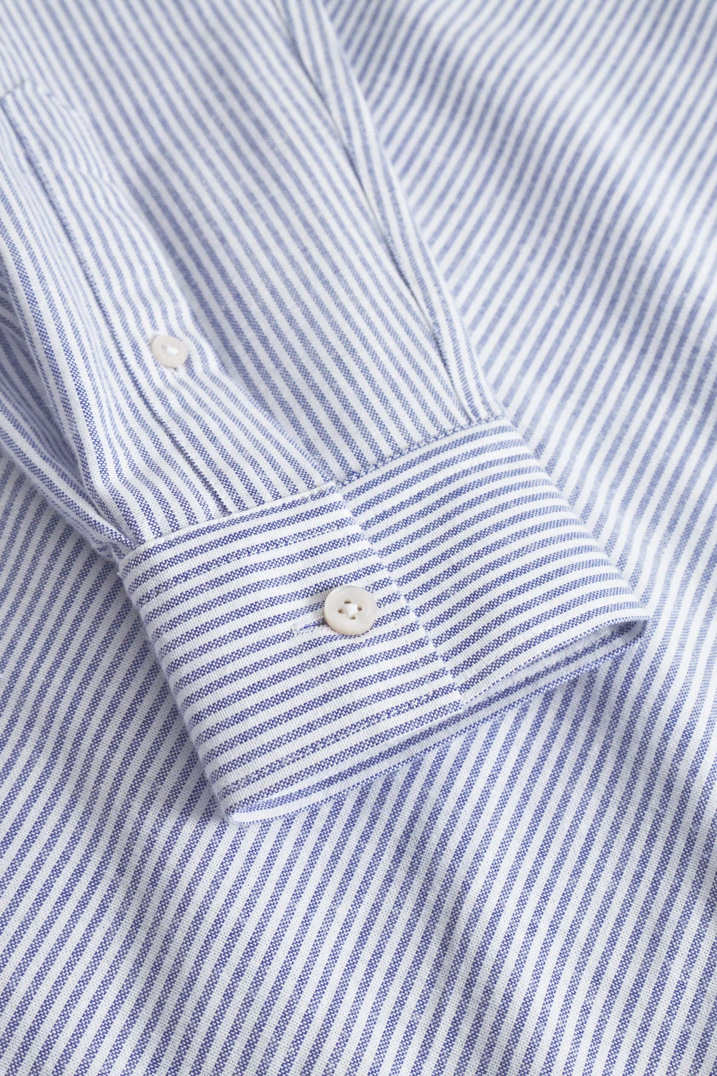Wood Wood Adam Shirt - Blue + White Stripe Shirt Wood Wood 