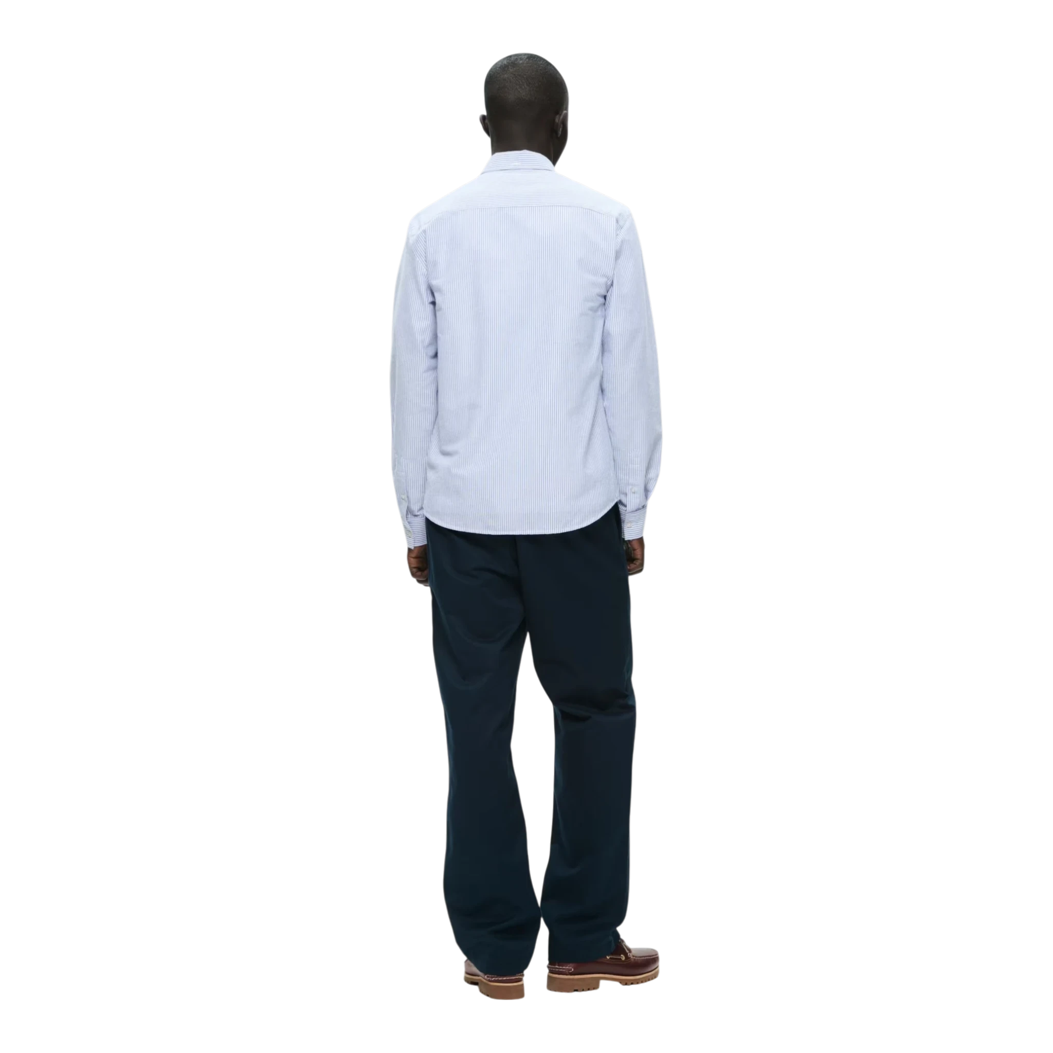 Wood Wood Adam Shirt - Blue + White Stripe Shirt Wood Wood 