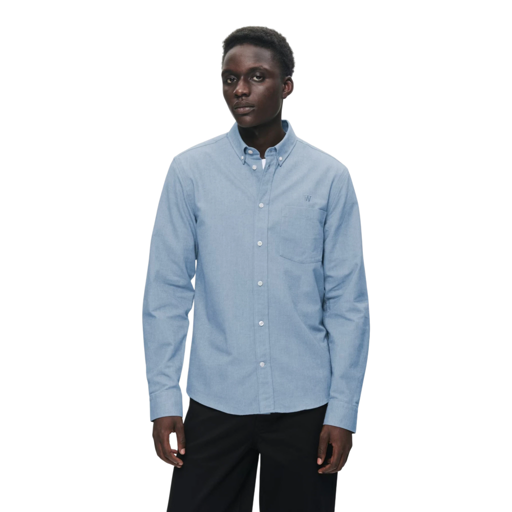 Wood Wood Adam Shirt - Light blue Shirt Wood Wood 
