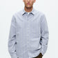Wood Wood Adrian Shirt - Blue Stripe Shirt Wood Wood 