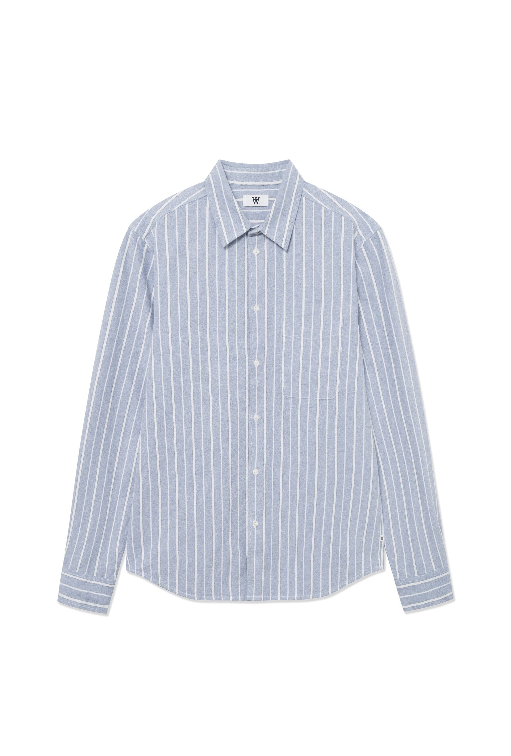 Wood Wood Adrian Shirt - Blue Stripe Shirt Wood Wood 
