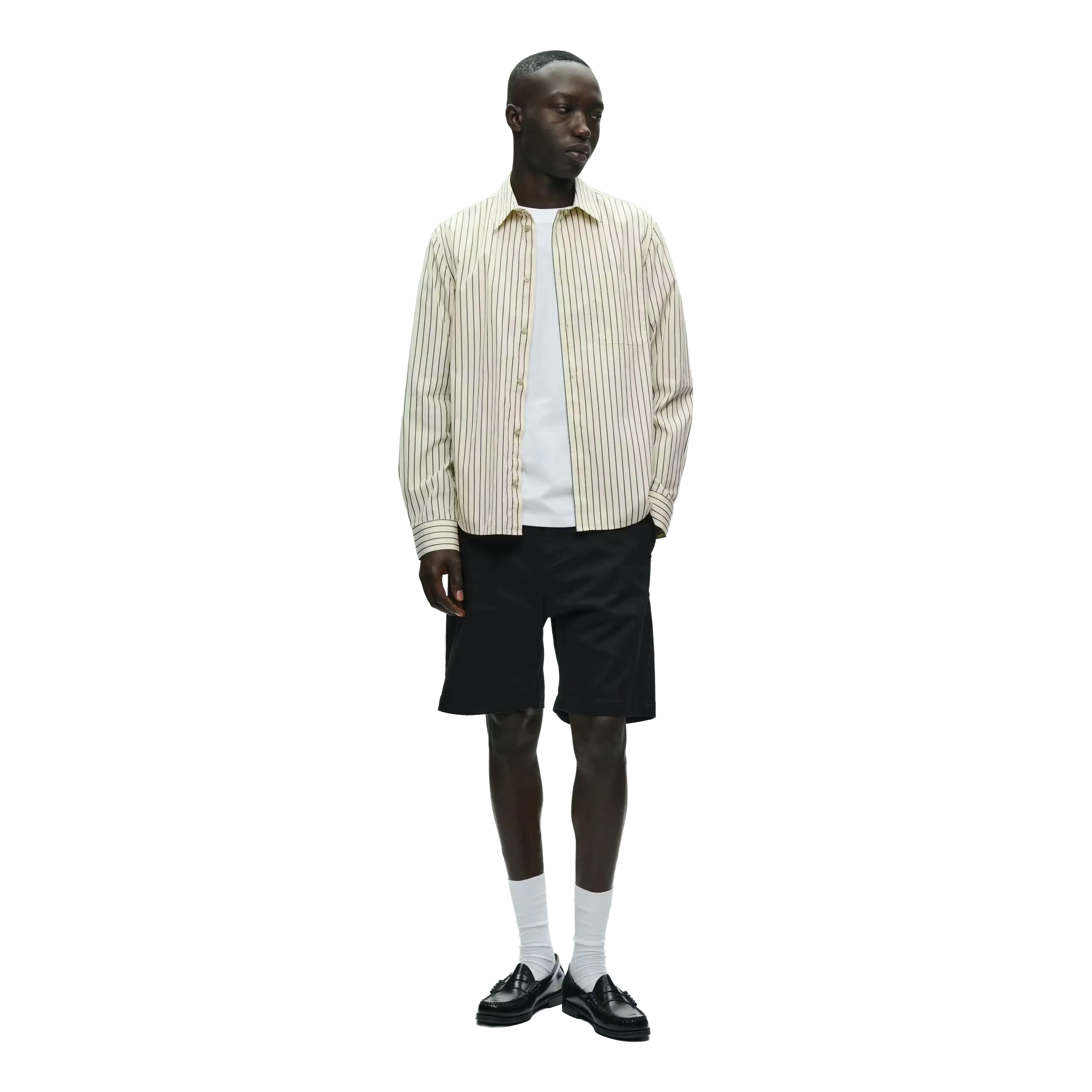 Wood Wood Adrian Shirt - Desert Palm Stripe Shirt Wood Wood 