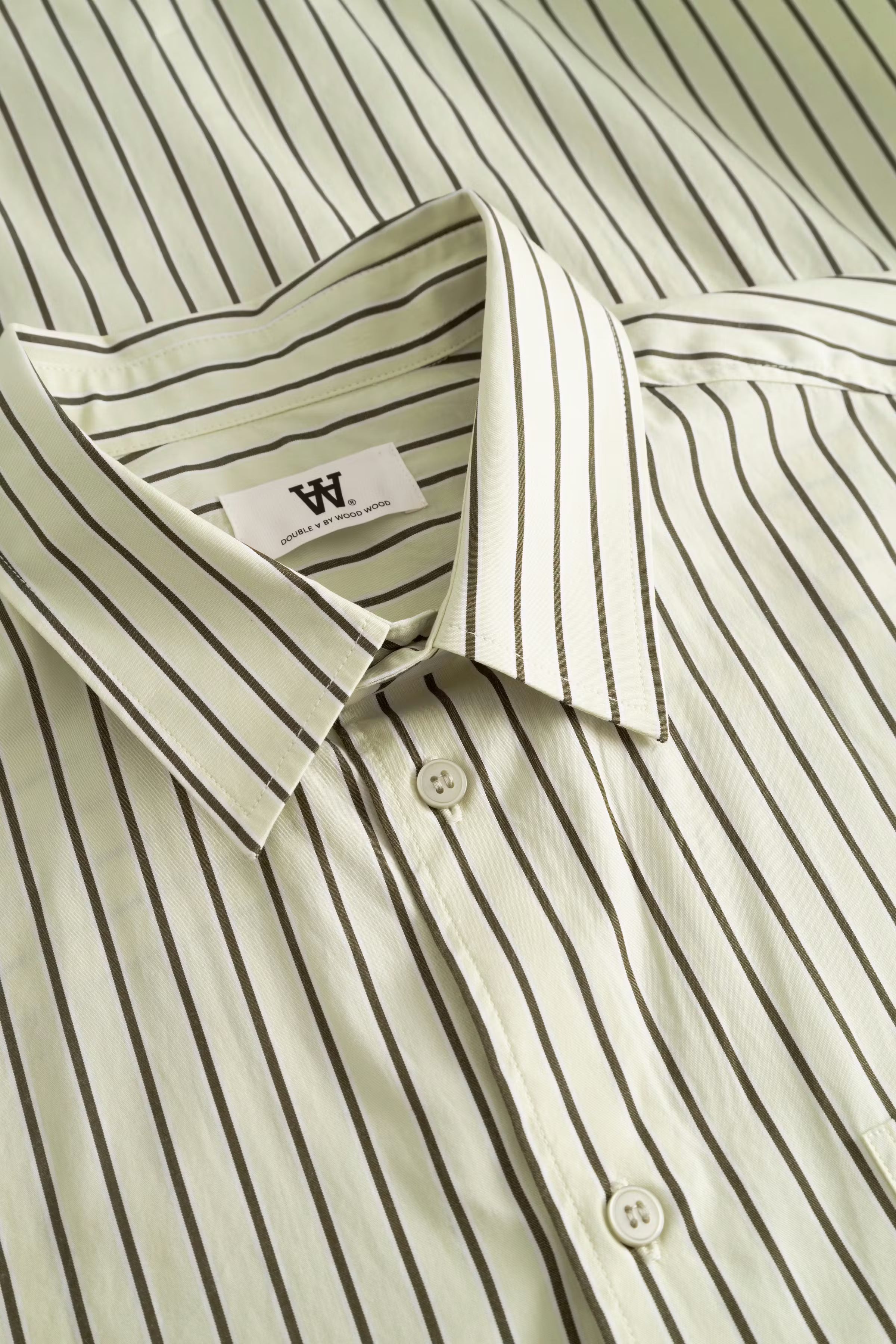 Wood Wood Adrian Shirt - Desert Palm Stripe Shirt Wood Wood 