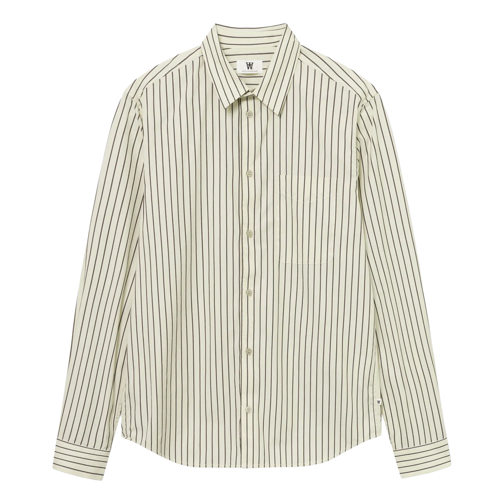 Wood Wood Adrian Shirt - Desert Palm Stripe Shirt Wood Wood 