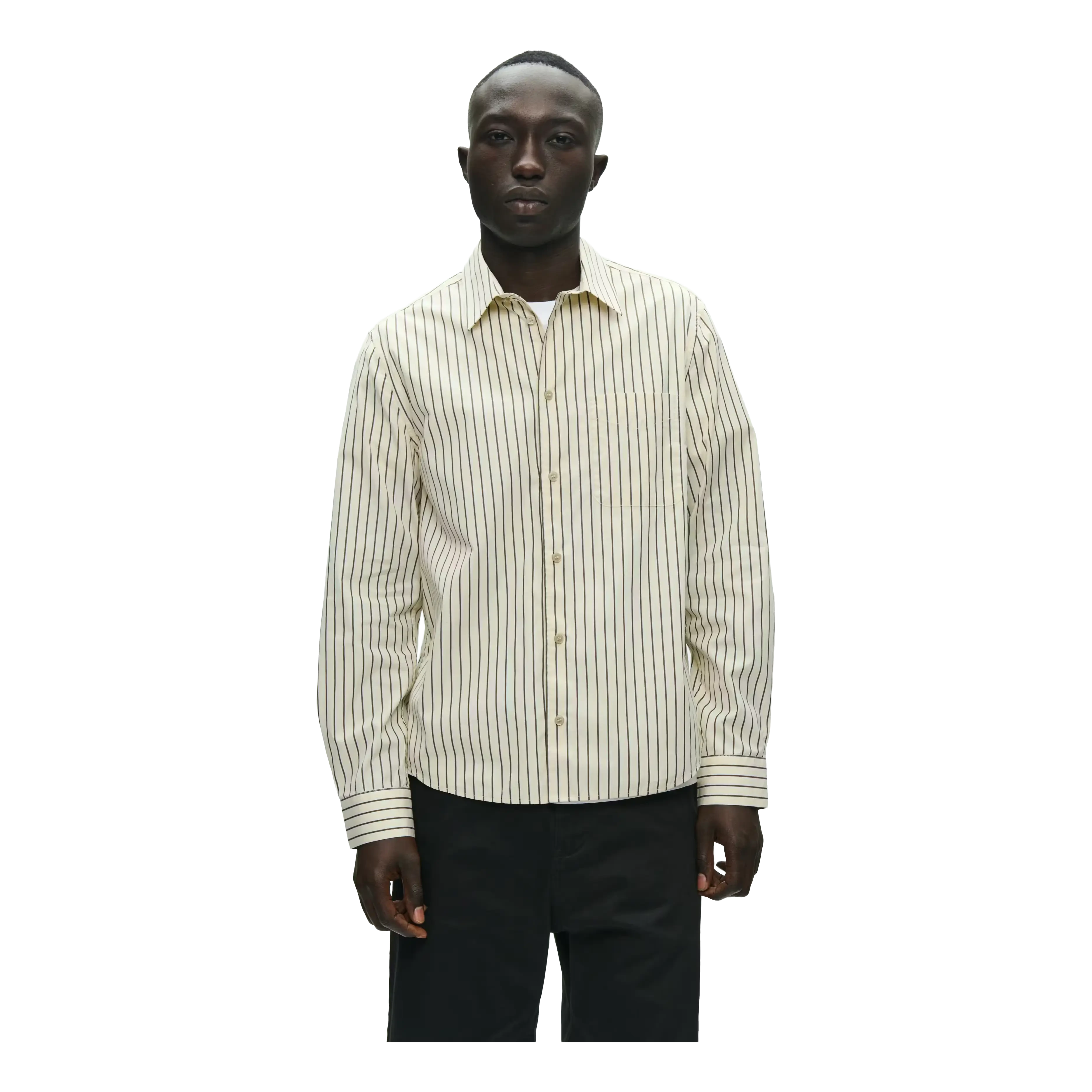 Wood Wood Adrian Shirt - Desert Palm Stripe Shirt Wood Wood 