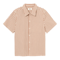 Wood Wood Adrian SS Shirt - Ginger Bread Stripe Shirt Wood Wood 