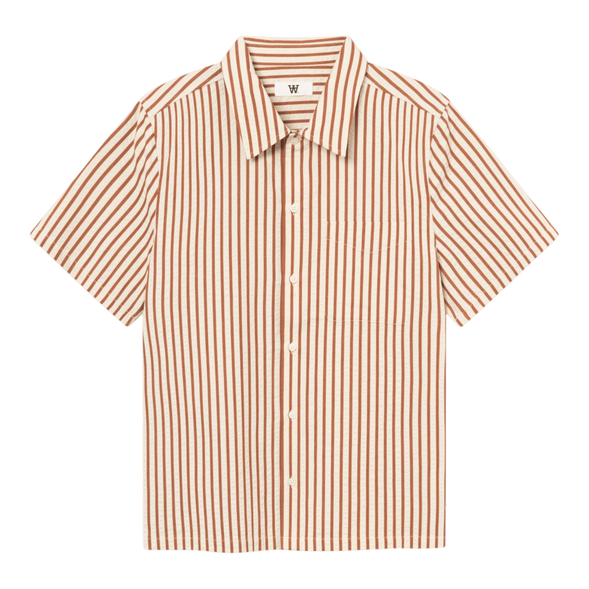 Wood Wood Adrian SS Shirt - Ginger Bread Stripe Shirt Wood Wood 