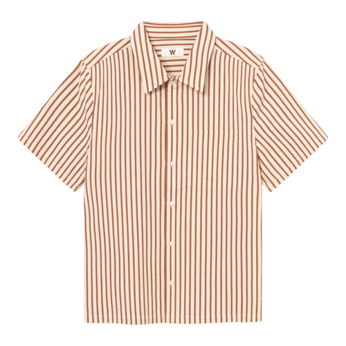 Wood Wood Adrian SS Shirt - Ginger Bread Stripe Shirt Wood Wood 