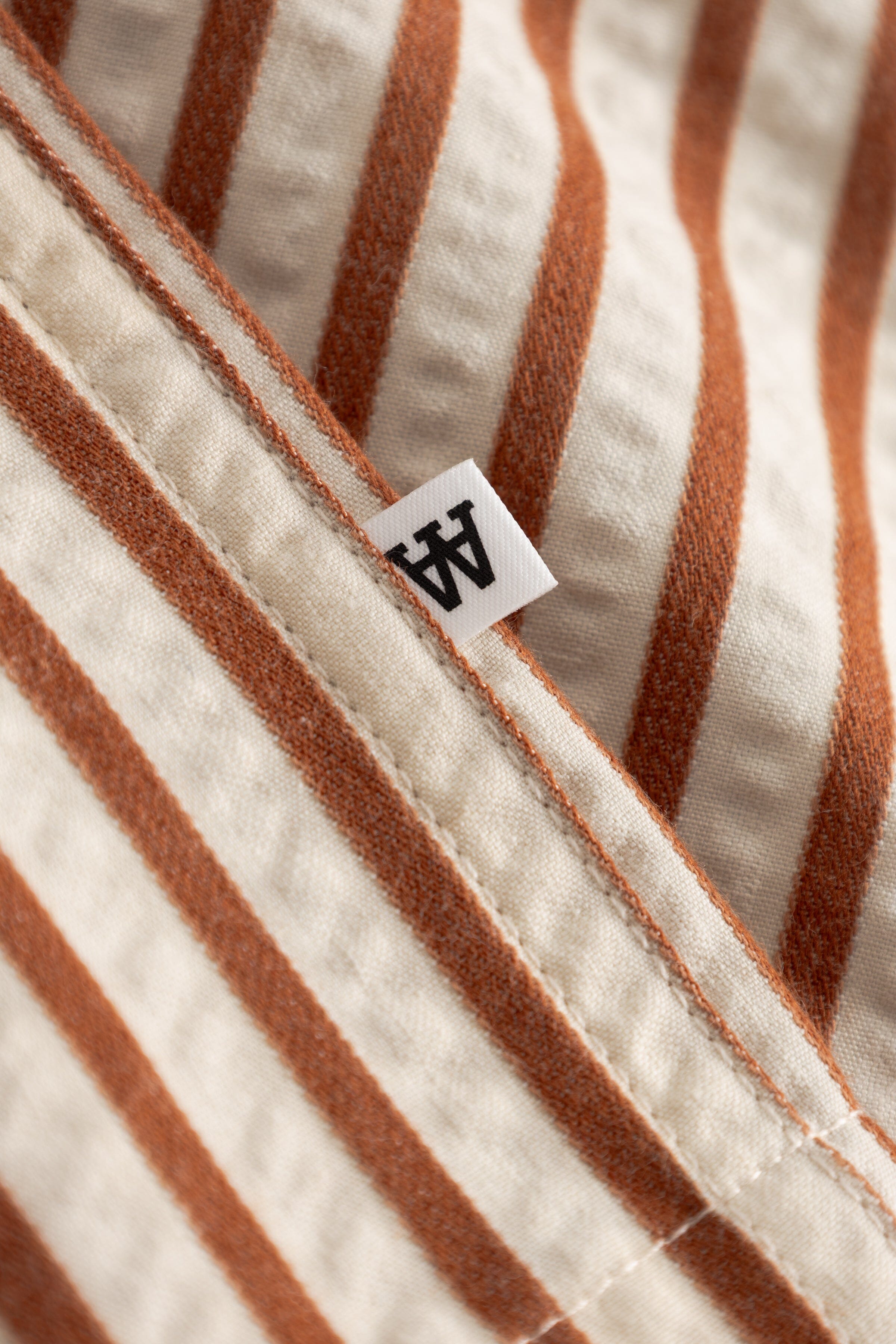 Wood Wood Adrian SS Shirt - Ginger Bread Stripe Shirt Wood Wood 