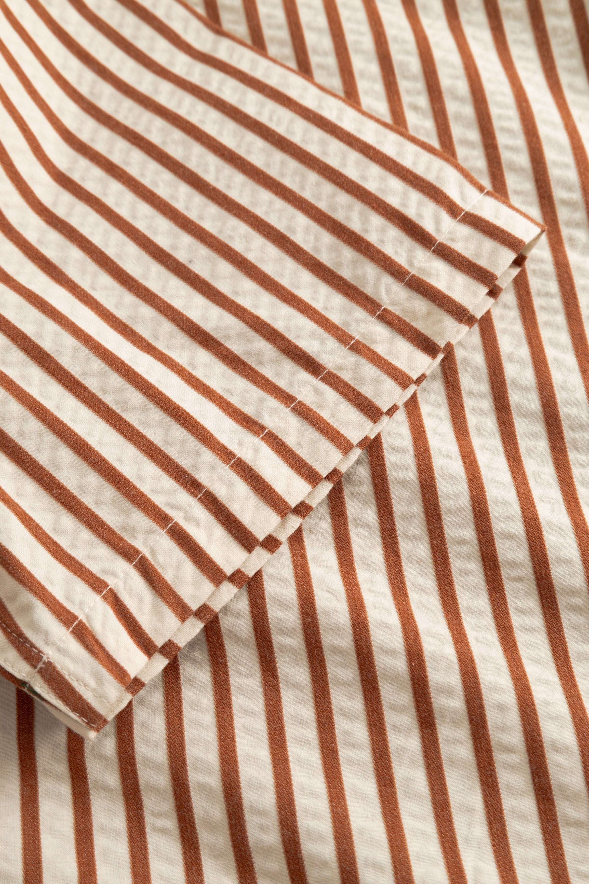 Wood Wood Adrian SS Shirt - Ginger Bread Stripe Shirt Wood Wood 