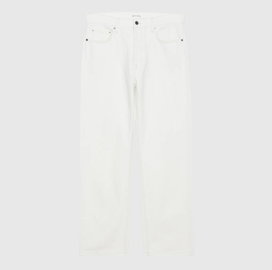 Wood Wood Al Rigid Denim Straight Fit Jeans - White Pants Wood Wood 