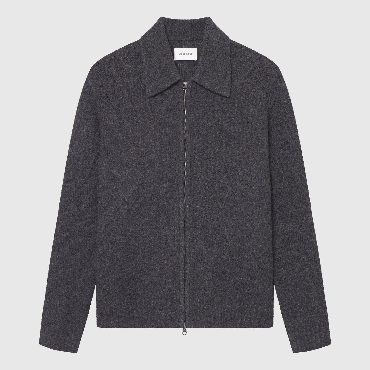 Wood Wood Andy Cardigan - Black Sand Knitwear Wood Wood 