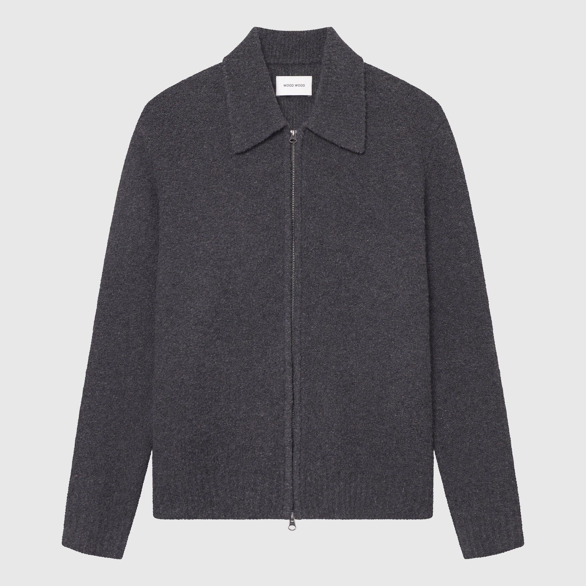 Wood Wood Andy Cardigan - Black Sand Knitwear Wood Wood 