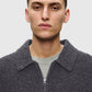 Wood Wood Andy Cardigan - Black Sand Knitwear Wood Wood 