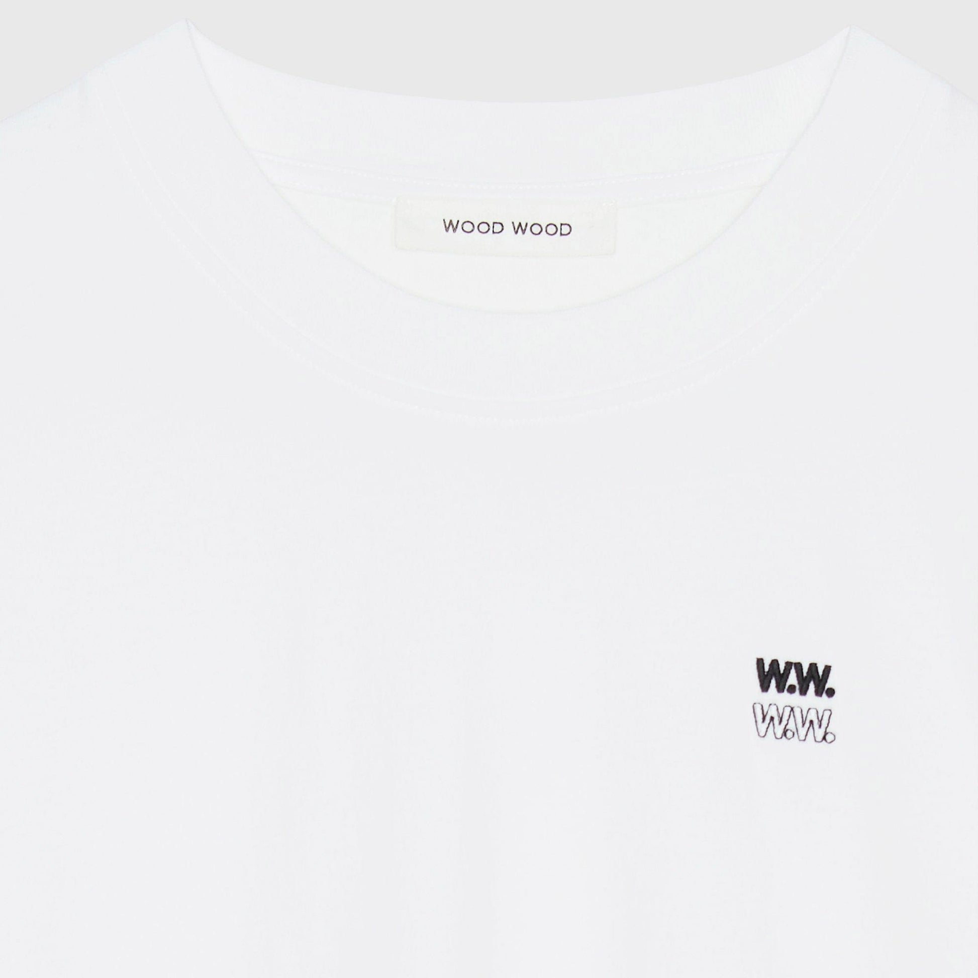 Wood Wood Bobby Double Logo T-shirt - White T-Shirt Wood Wood 