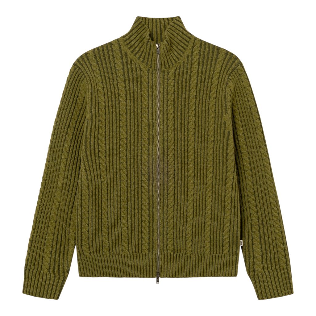 Wood Wood - Bram Zipper Cardigan 25472 - Deep Depths Melange Cardigan Wood Wood 