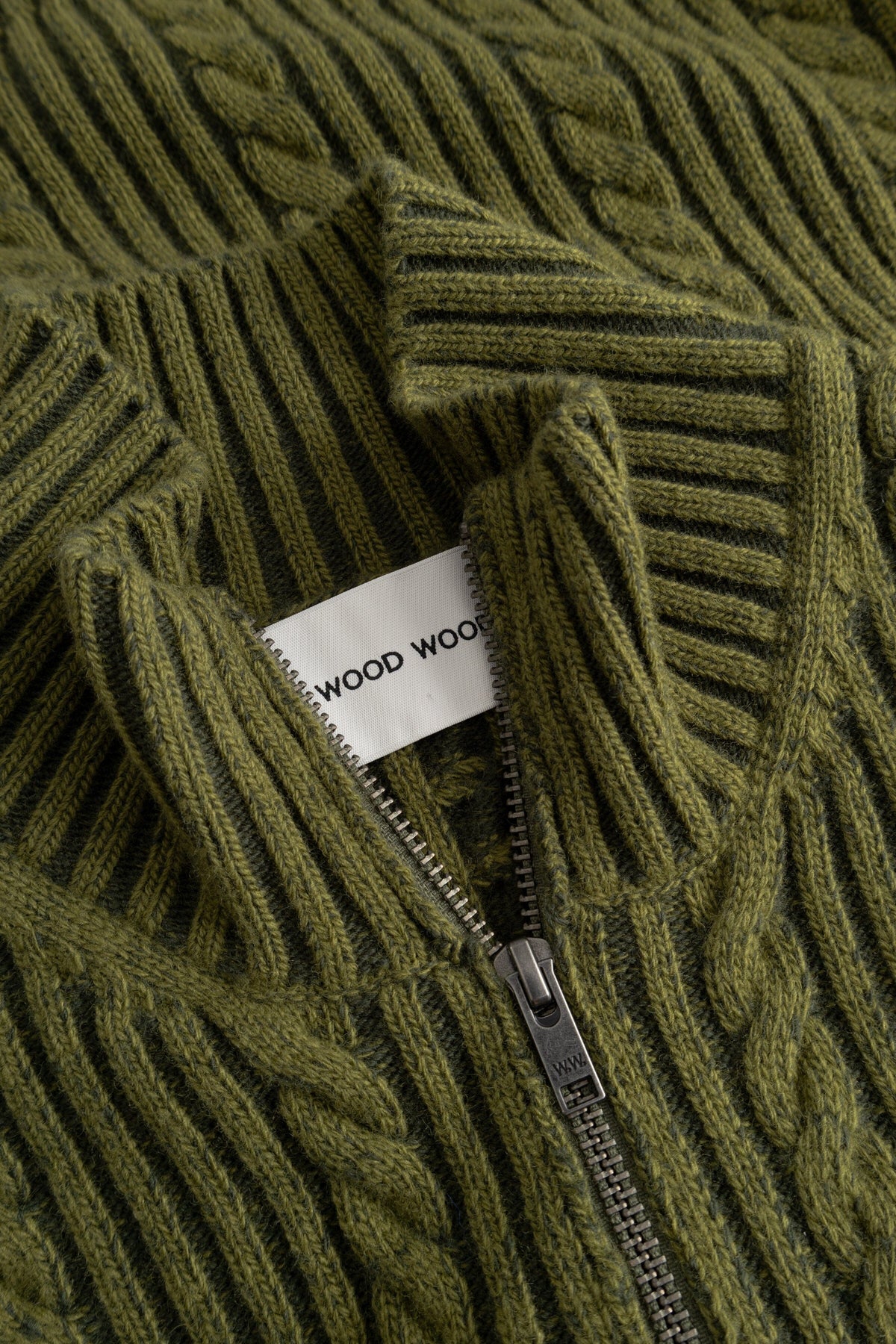 Wood Wood - Bram Zipper Cardigan 25472 - Deep Depths Melange Cardigan Wood Wood 