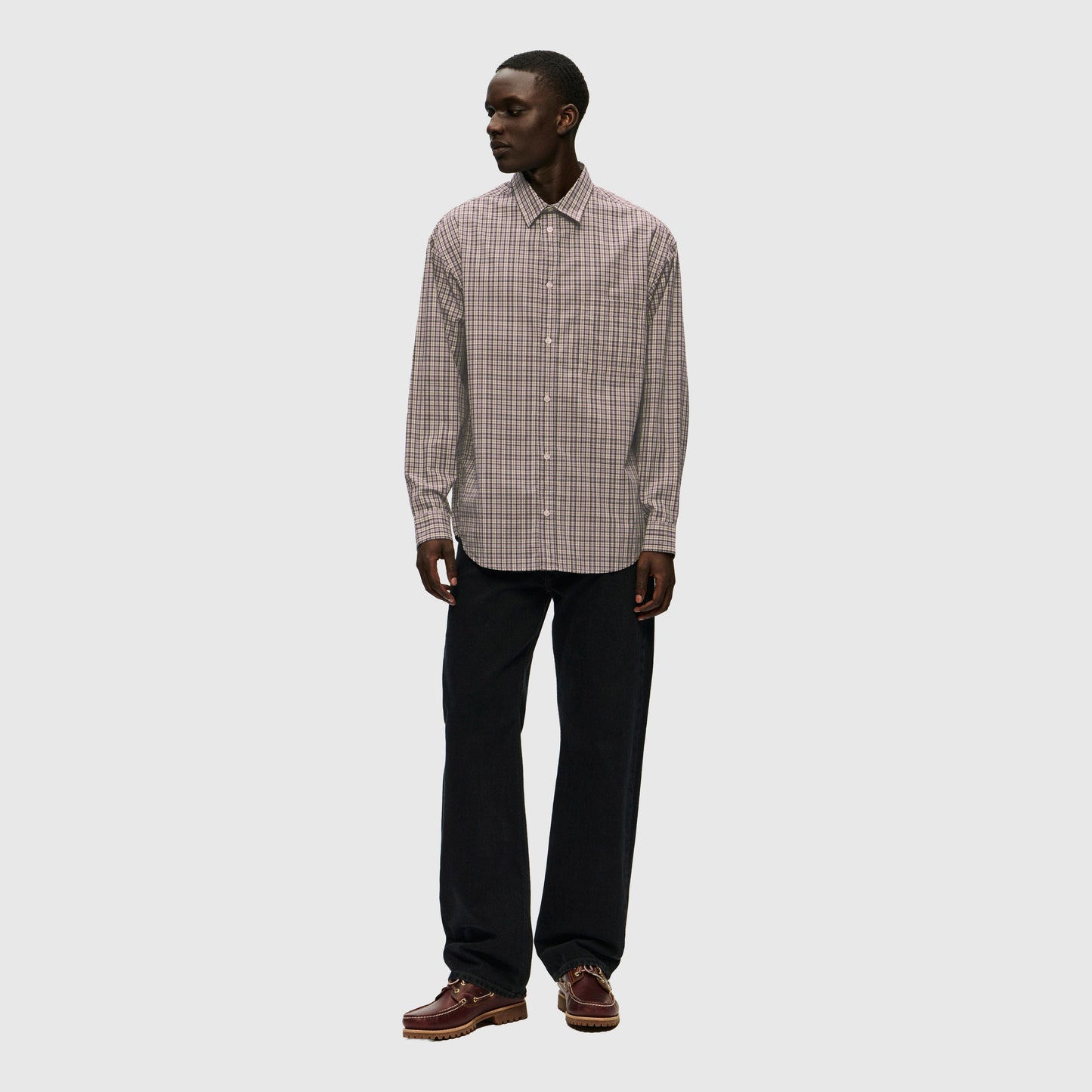 Wood Wood Carter Check Shirt - Minimal Grey Shirt Wood Wood 