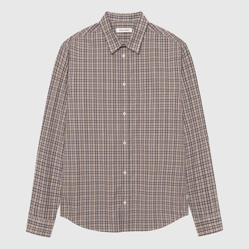 Wood Wood Carter Check Shirt - Minimal Grey Shirt Wood Wood 
