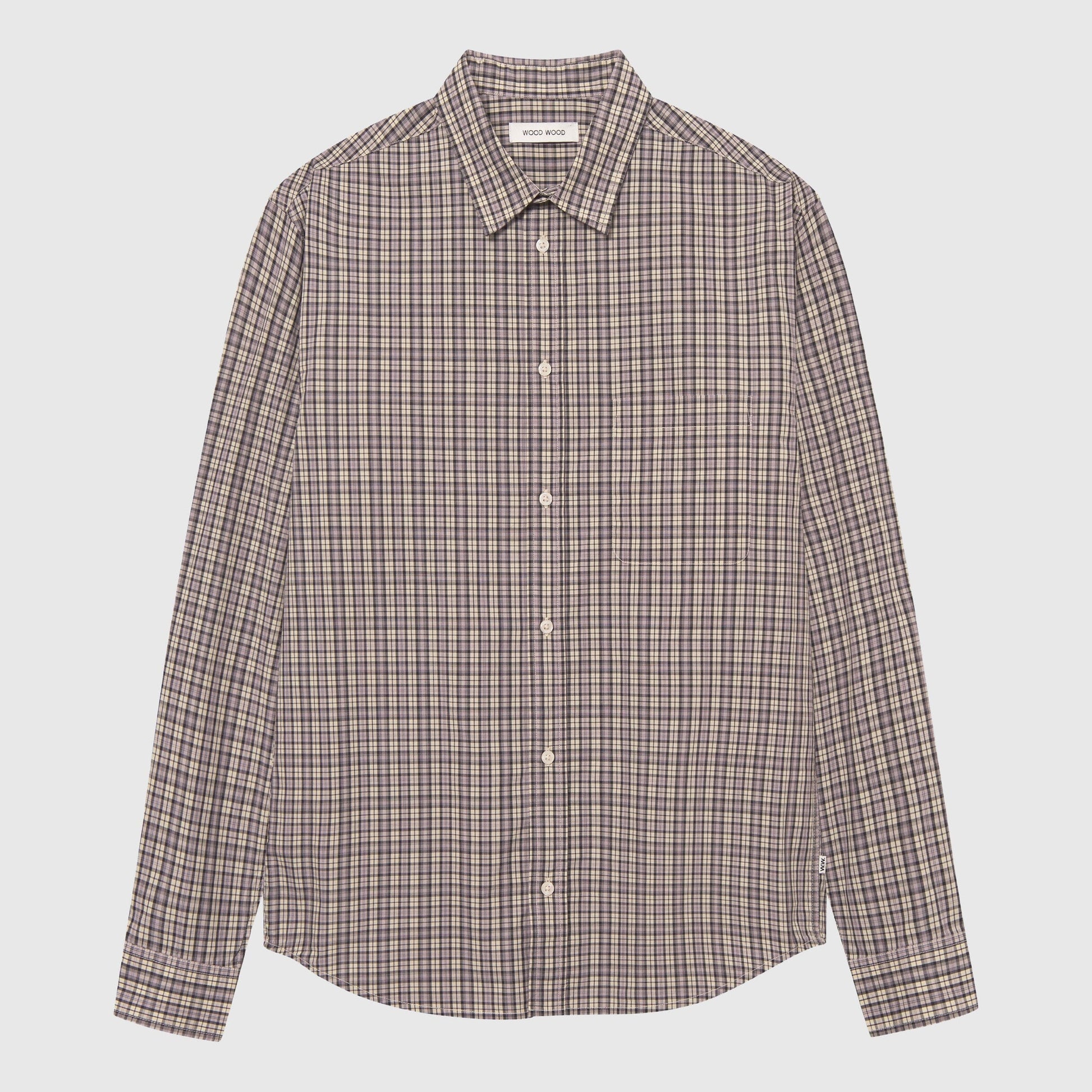 Wood Wood Carter Check Shirt - Minimal Grey Shirt Wood Wood 